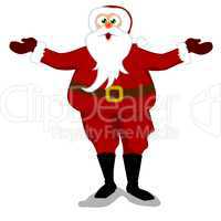 Santa Claus with open arms