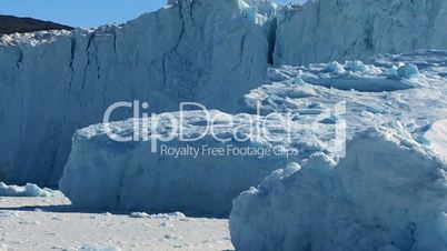 Frozen Ice Ridges from Arctic Glaciers