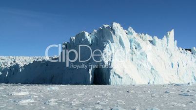 Spectacular Ice Cliffs Formed by a Glacier