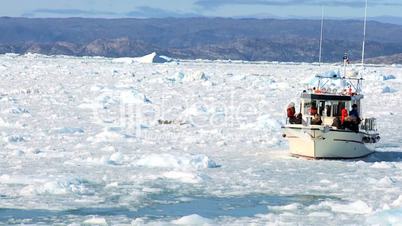 Nautical Vessel in a Sea of Frozen Ice