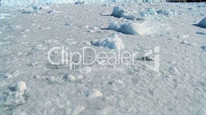Glacial Ice Formations in a Frozen Sea