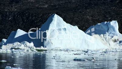Large Floating Iceberg Broken from a Glacier