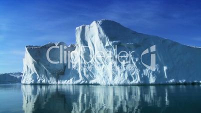 Iceberg adrift in the arctic broken from a landmass
