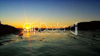 Sunset Over Arctic Glaciers