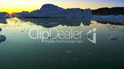 Arctic Sunset over Floating Ice Floes