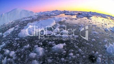 Wide Angle View of Arctic Sunset