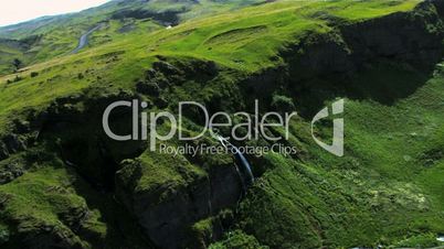 Aerial view of a plateau in the Arctic region, Iceland