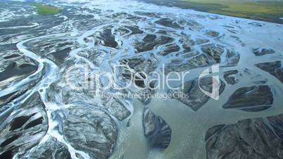 Aerial View of Icelandic Meltwater Flood Plains