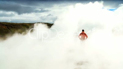 Mann im Nebel