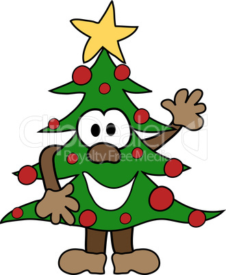 Weihnachtsbaum im Cartoonstil