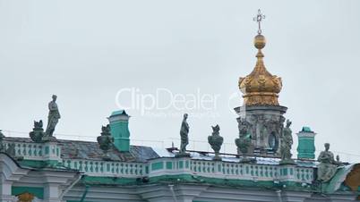Decorating the roof of the Winter Palace, part #1