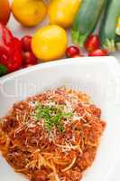 spaghetti pasta with bolognese sauce