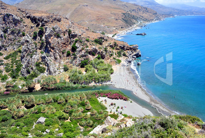 Fantastic view of Preveli Beach.