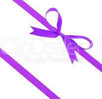 Purple christmas ribbon and bow