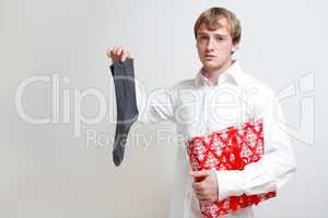 Sock and christmas present