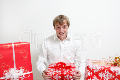 Man with present