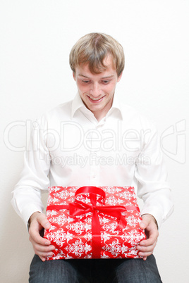 Man with present