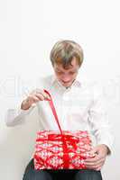 Man with present