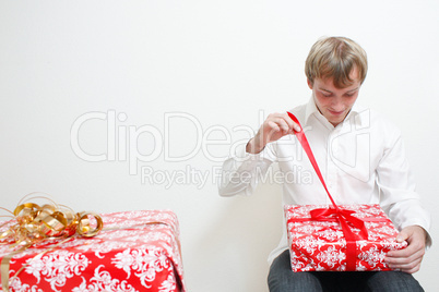 Man with present