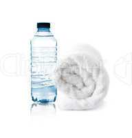 Bottle of water and towel