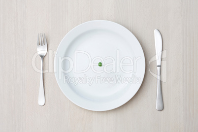 Pea on plate