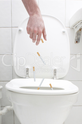 Flushing cigarettes