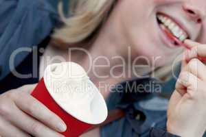 Girl eating ice cream