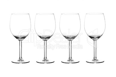 Empty wine glasses