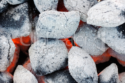 Closeup of charcoal
