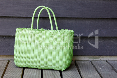 Green beach bag
