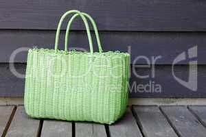 Green beach bag