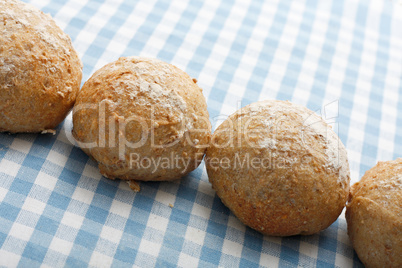 Whole meal bread rolls