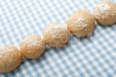 Whole meal bread rolls