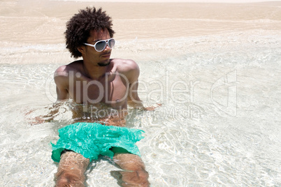 Man enjoying the seaside