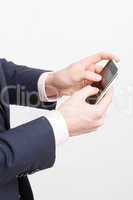 Typing on cell phone