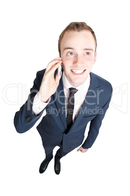 Business man talking in cell phone