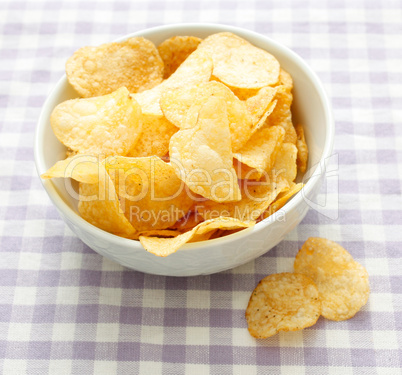 Chips in a bowl