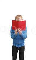 Student reading book