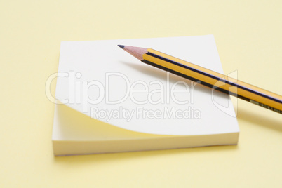 Pencil and note pad