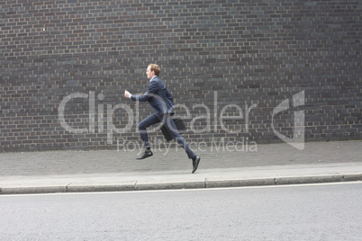 Business man running