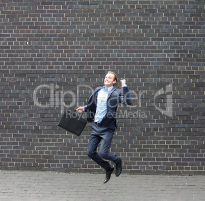 Business man jumping