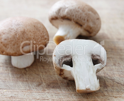 Brown mushrooms