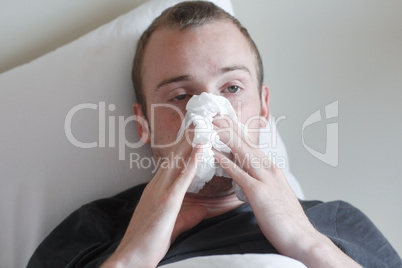 A man with the flu