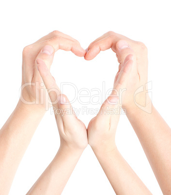 Heart shaped by hands