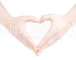 Heart shaped by hands