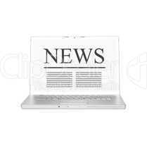 Laptop with online news