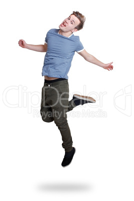 Guy jumping