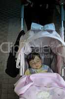 Baby Sleeping in her Pram