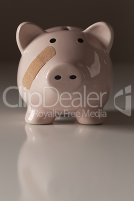 Piggy Bank with Bandage on Face