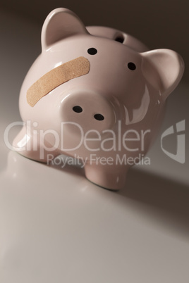 Piggy Bank with Bandage on Face